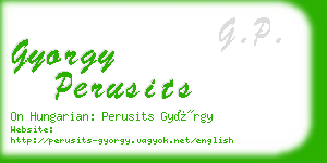 gyorgy perusits business card